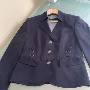 Gerry Weber Women’s Blazer Black Designer Blazer with Stretch size 8 MSRP $349